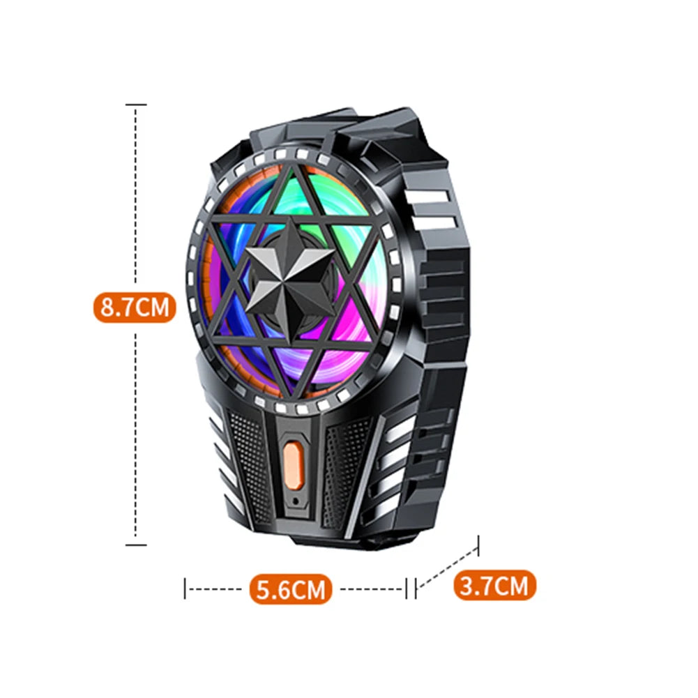 Mobile Phone Radiator Rechargeable Mobile Phone Game Cooler 3 Speed Adjustable Back-Clip Fan Radiator for Phone Tablet Phablet