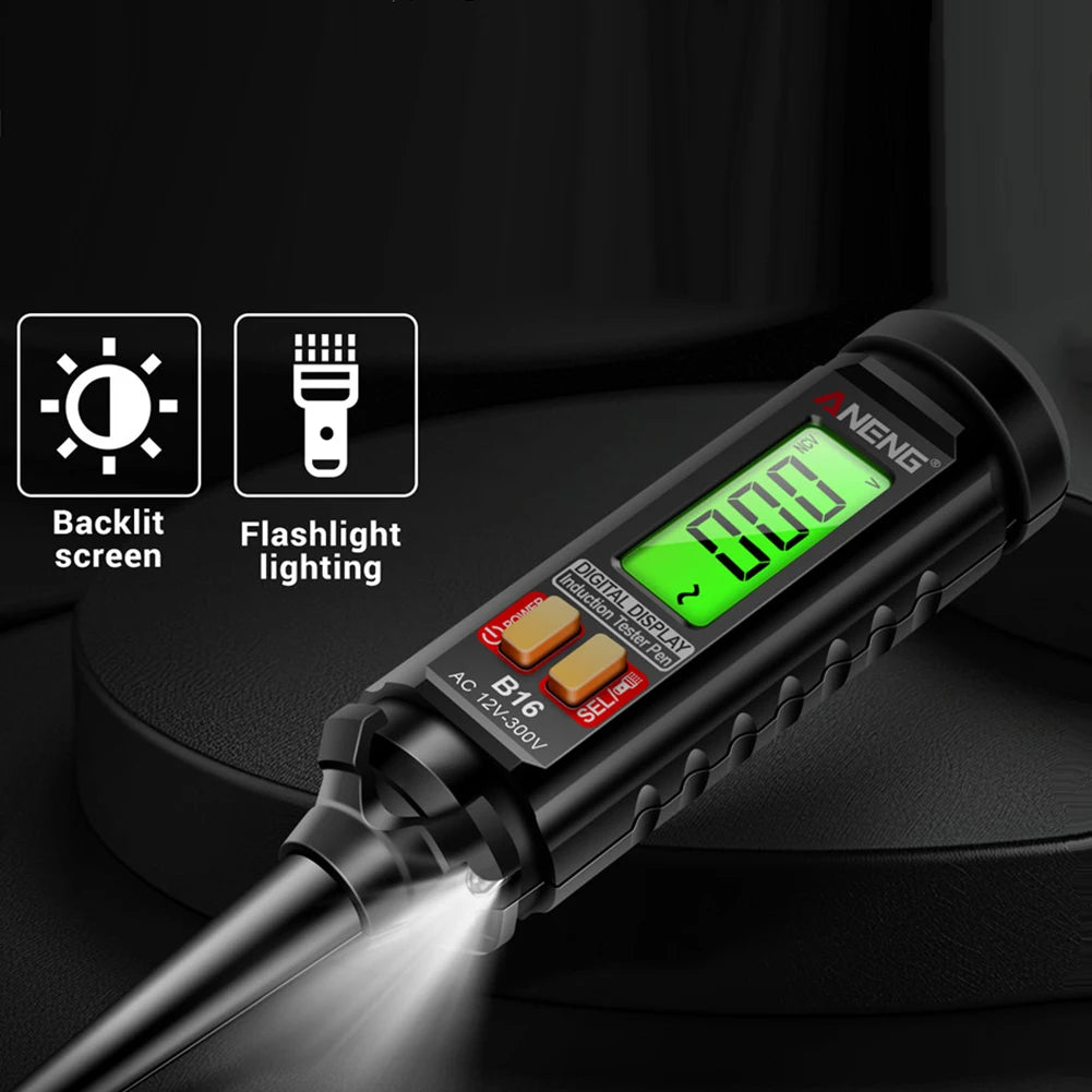 AC 12V-300V Non-Contact Voltage Detector Digital Electrical Pen Smart Induction Test Pen Voltage Test Pen Live Wire Test