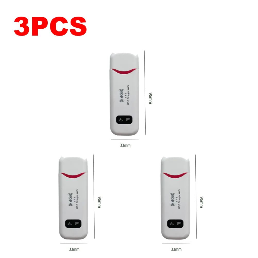 1/2/3PCS 150Mbps 4G LTE USB Modem Dongle WiFi Router with SIM Card Slot Pocket Hotspot Wireless Adapter for Laptops UMPC MID 