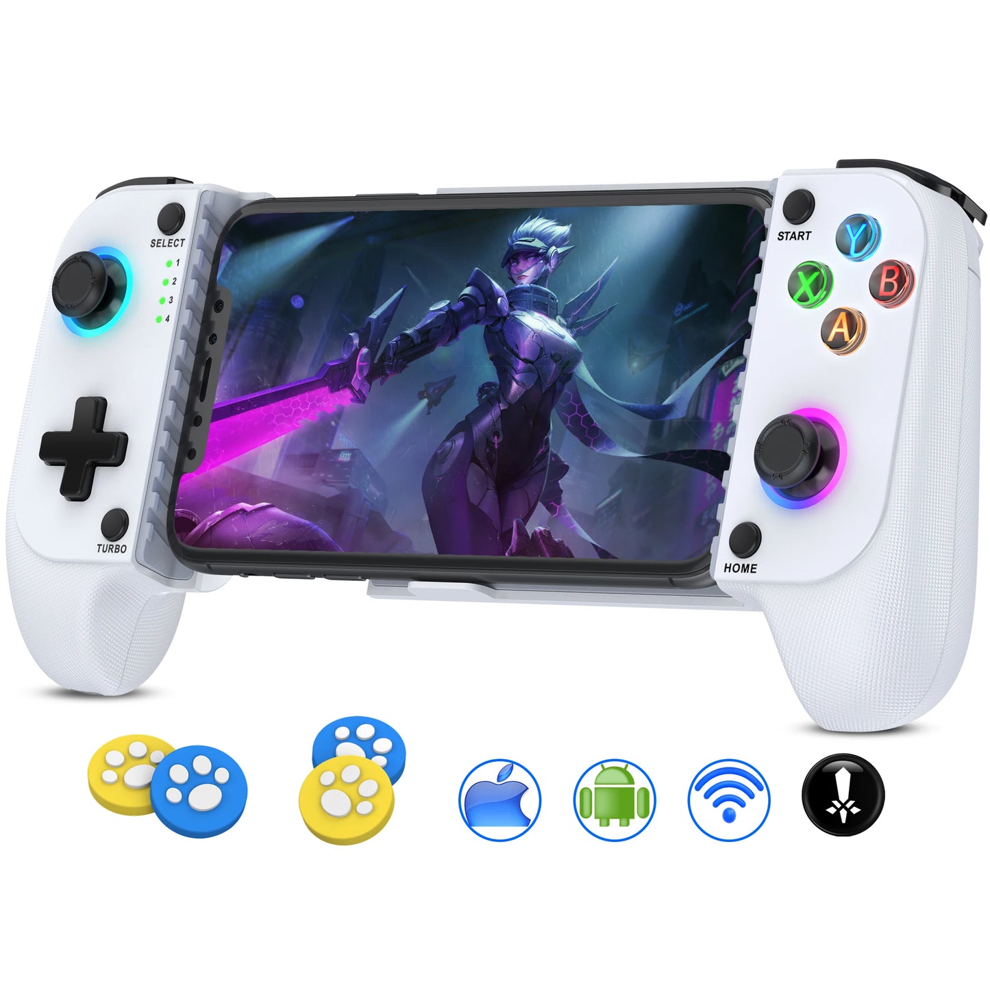 MC102 Telescopic Mobile Phone Gamepad for Apple IOS Android COD Wireless Bluetooth Phone Game Controller Joystick