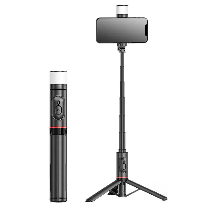 Wireless Bluetooth Handheld Selfie Stick Tripod – Extendable Monopod with Remote, for Huawei, iPhone 17, Xiaomi Phone Live