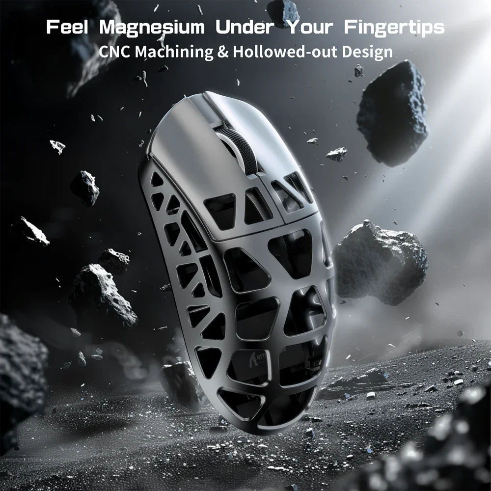 R3 Magnesium Alloy Gaming Mouse 8K SUPERLIGHT 8000Hz 6 Adjustable DPI up to 26000 PAW3395 BT/2.4G Wireless/Wired