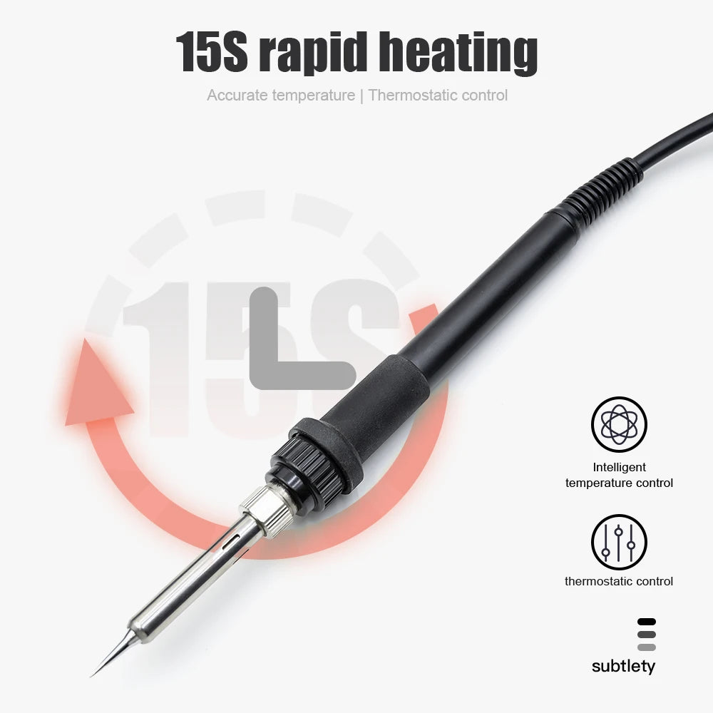 8586D Soldering Station 2-in-1 Hot Air Gun Electric Soldering Iron LCD Dual Digital Display 750W SMD Welding Rework Station