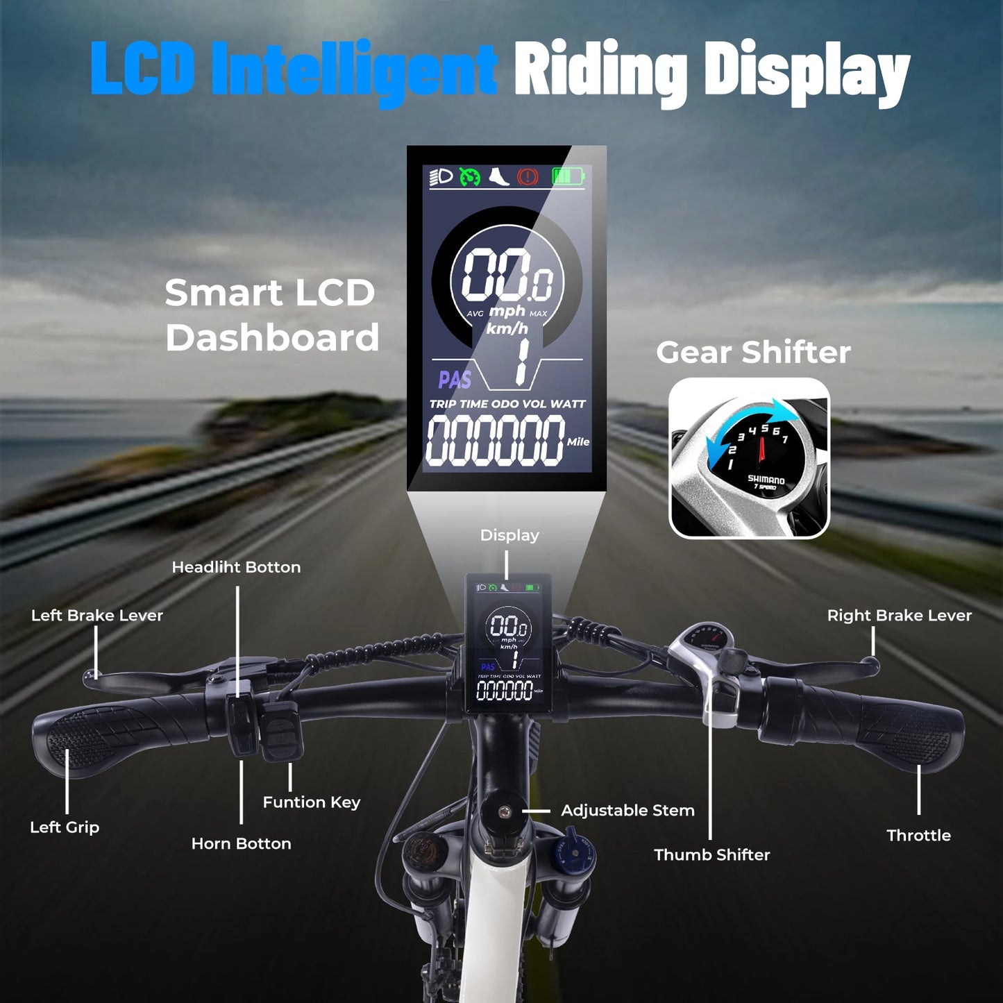 Electric Bike,26"x4.0 Fat Tire Ebike for Adults,350W Peak, Electric Mountain Bike,19.9mph, E bike UL2849