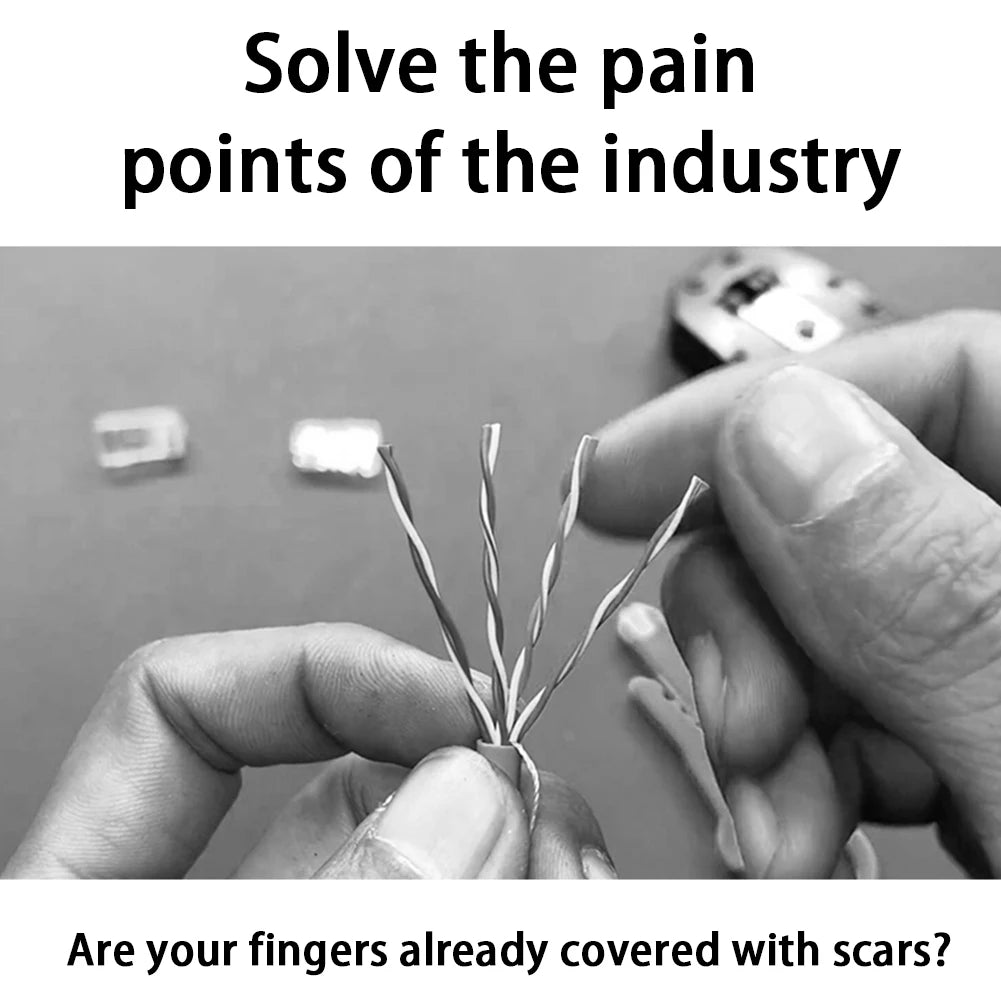 4-in-1 Portable Wire Stripper with Cutting Stripping Untangling Straightening Wire Stripping Tool for Network Wire Cable