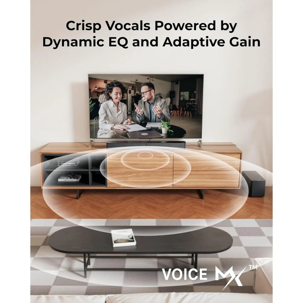 5.1CH Surround Sound Bar 5.1CH with Subwoofer, Dolby Atmos, Voice MX & Bass MX Tech, 300W Soundbar for Smart TV, Home Theater Surround