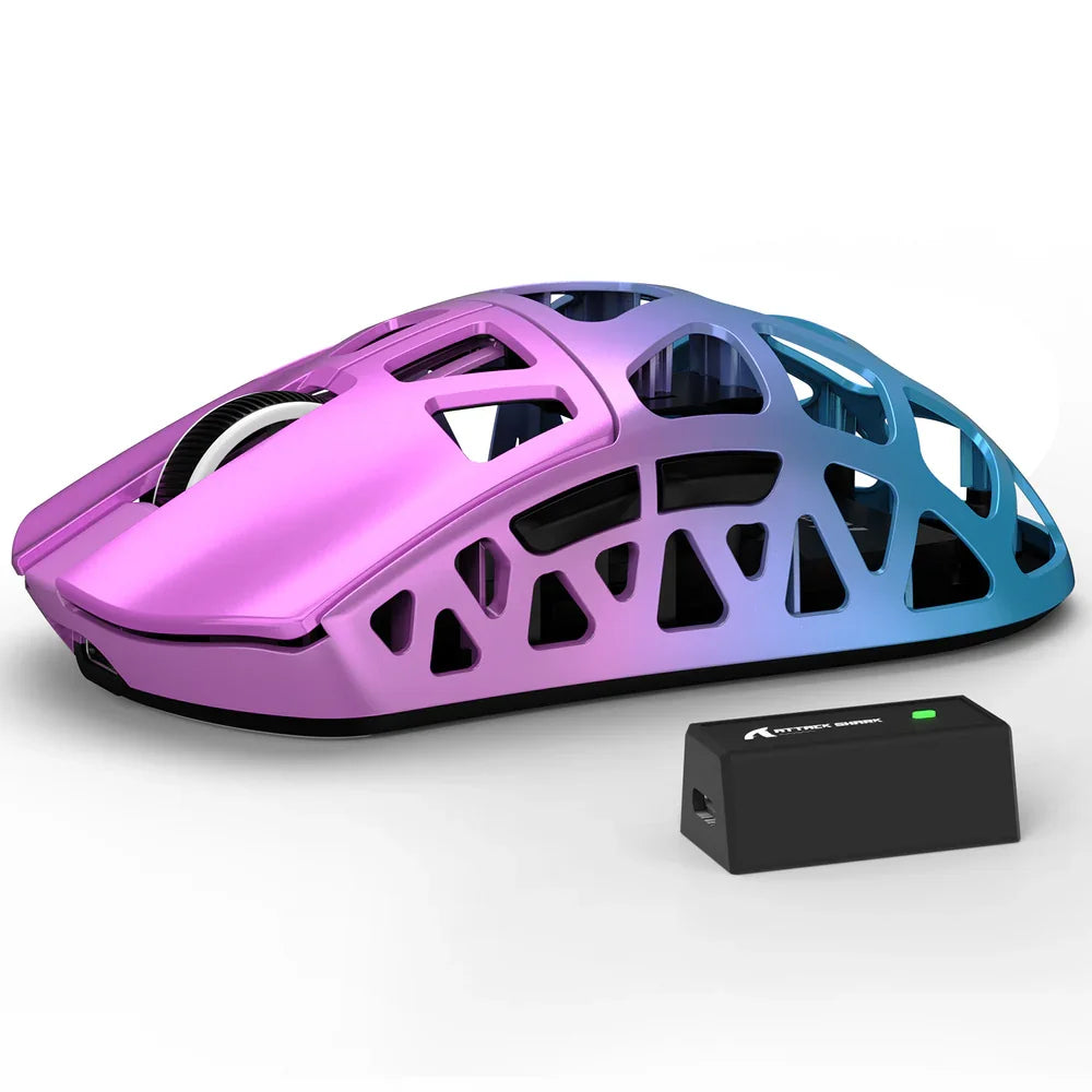 R3 Magnesium Alloy Gaming Mouse 8K SUPERLIGHT 8000Hz 6 Adjustable DPI up to 26000 PAW3395 BT/2.4G Wireless/Wired