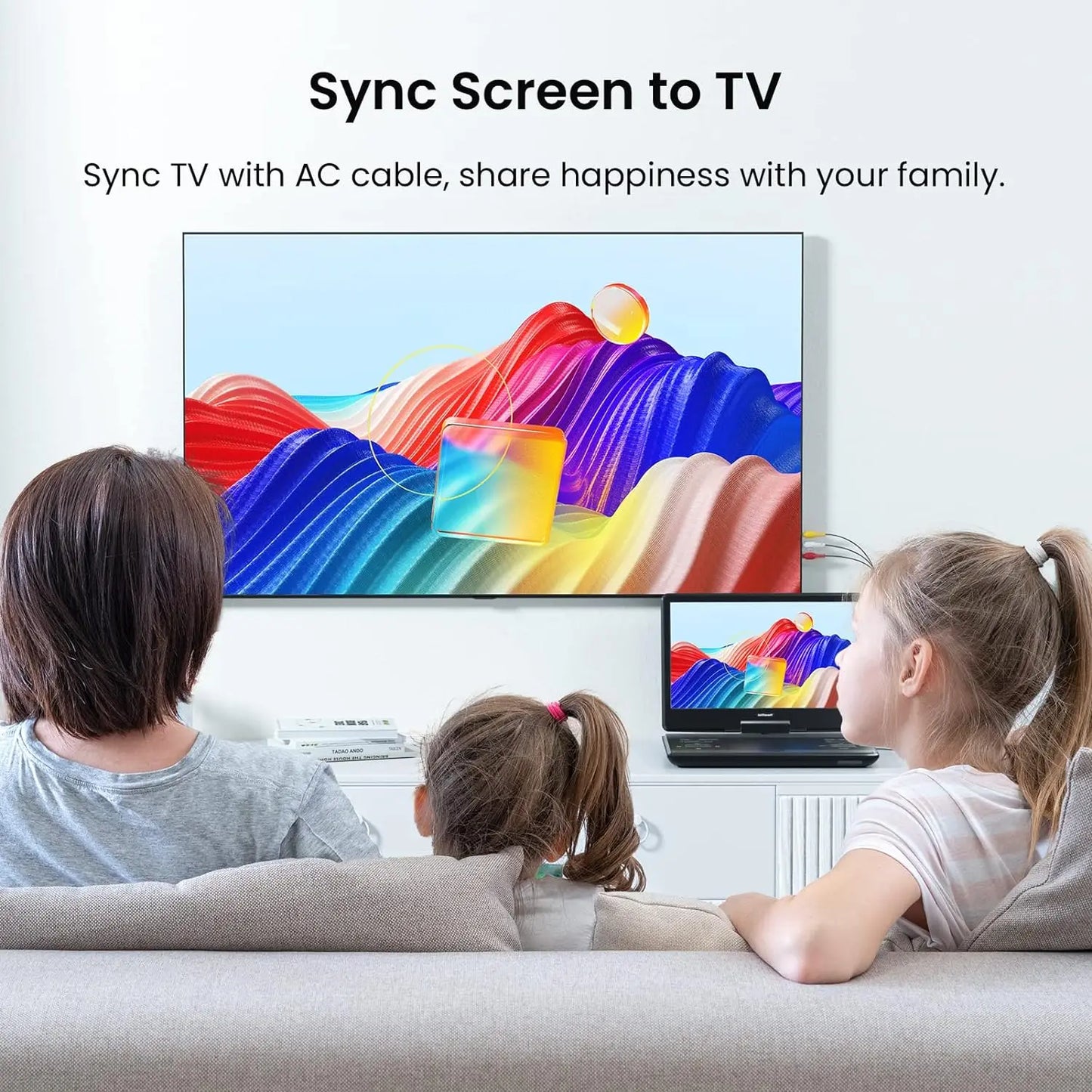 15.9" Portable DVD Player - with 14.0" Large HD Screen, 6 Hours Rechargeable Battery, High Volume Speakers