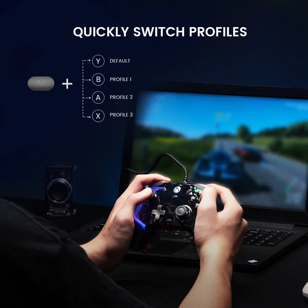 Kaleid Xbox Controller Wired Gamepad for Xbox Series X, Xbox Series S, Xbox One game console, with Hall Effect Joystick