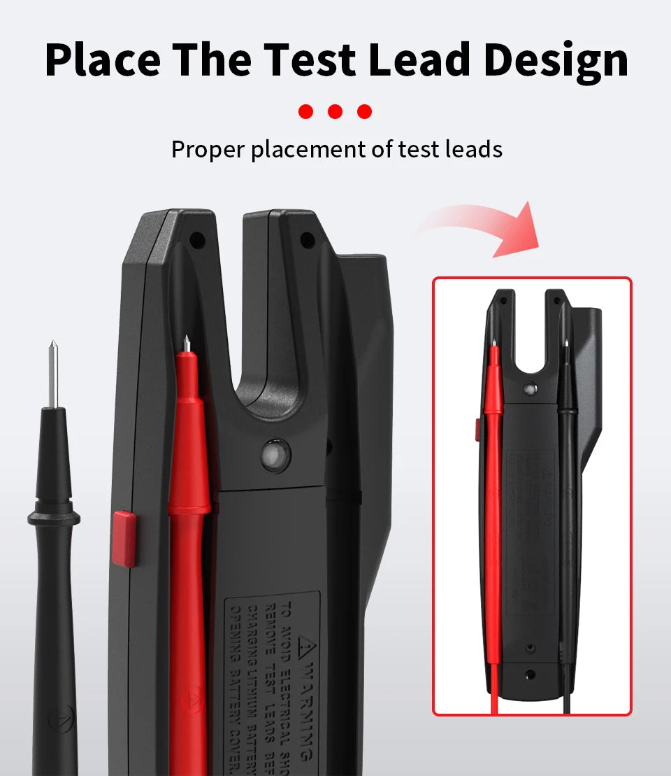 U6X Digital Fork Clamp Meter 600A Current Open Jaw Ammeter Multimeter DC AC Current Hz Electrical Tester Rechargeable Battery