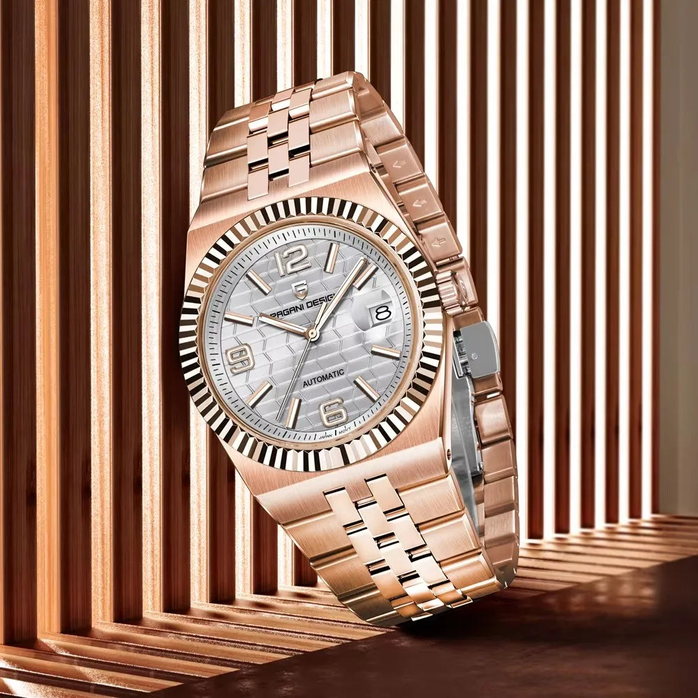2026 New Men's Watches Gold Luxury Automatic Watch for Men Mechanical Wristwatches AR Sapphire Waterproof Men