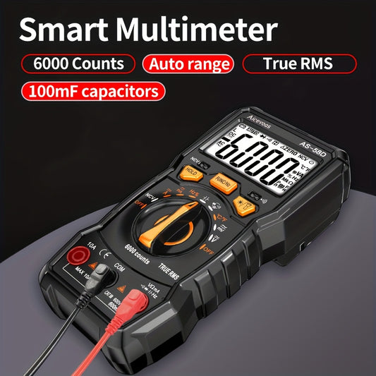 Aicevoos Digital Professional Multimeter 6000 Counts TRMS Auto Range DC AC Voltage Tester Ohm Meter Capacitor Electrical Professional Multimetro Transistor NCV