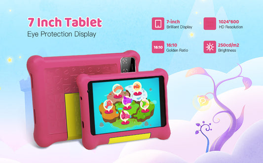 2025 NEW TK707 Tablet 7″ Android 12 Quad Core 5GB+32GB Wi-Fi 5000mAh Battery Dual Camera Software