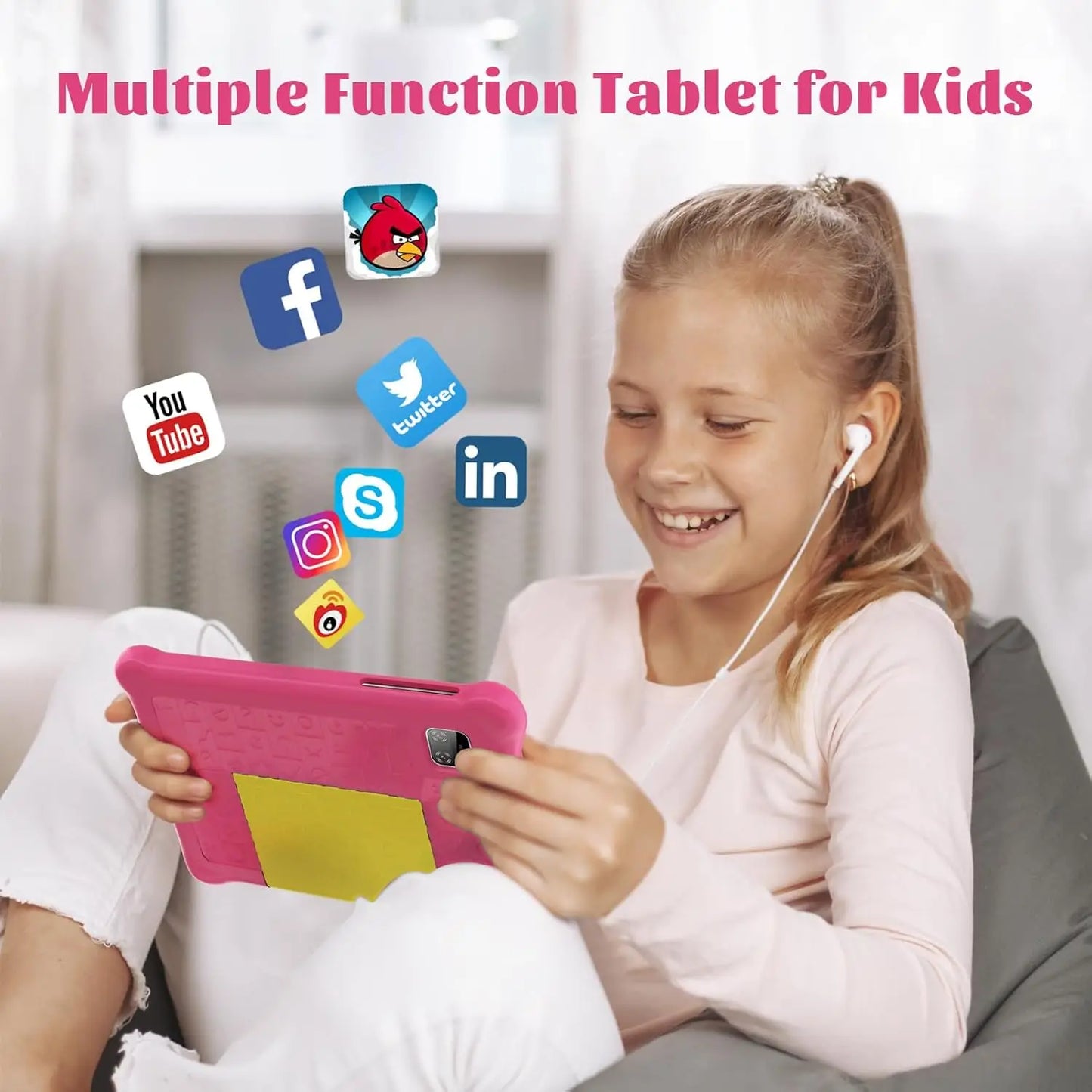 2025 NEW TK707 Tablet 7″ Android 12 Quad Core 5GB+32GB Wi-Fi 5000mAh Battery Dual Camera Software