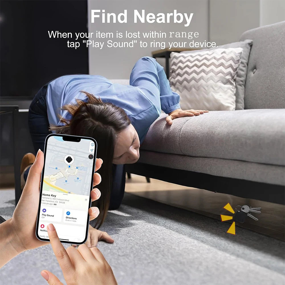 F1 Tracker Works with Apple Find My-MFi Certified Item Locator for Keys, Luggage, Wallet & Backpacks, No App Required, iOS Only