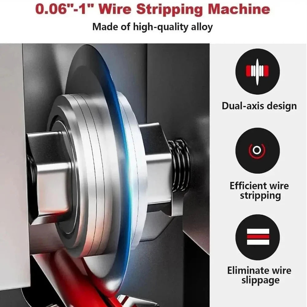 Wire Stripping Machine 1-21mm Portable Cable Stripper Hand Crank Electric Drill Powered Copper Wire Peeling Tool