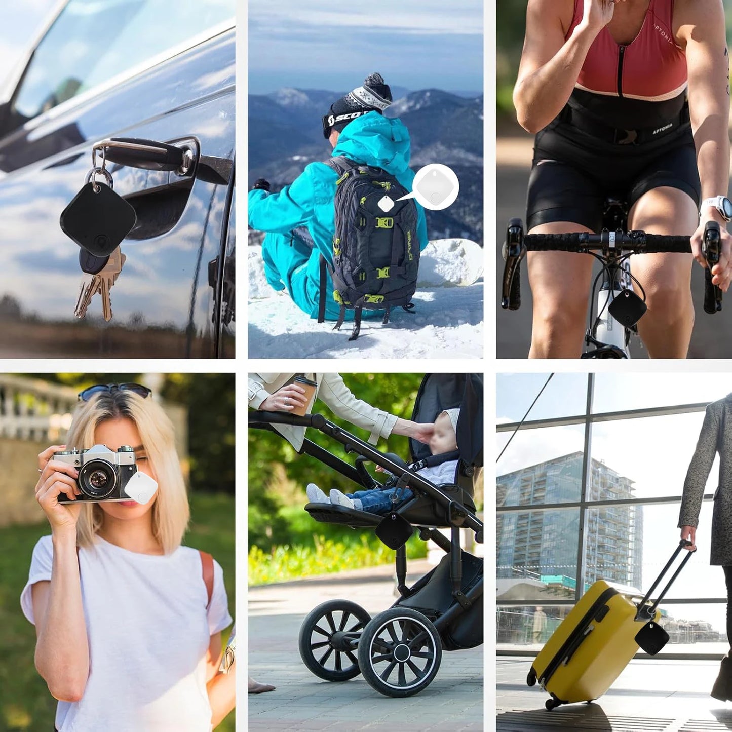F1 Tracker Works with Apple Find My-MFi Certified Item Locator for Keys, Luggage, Wallet & Backpacks, No App Required, iOS Only