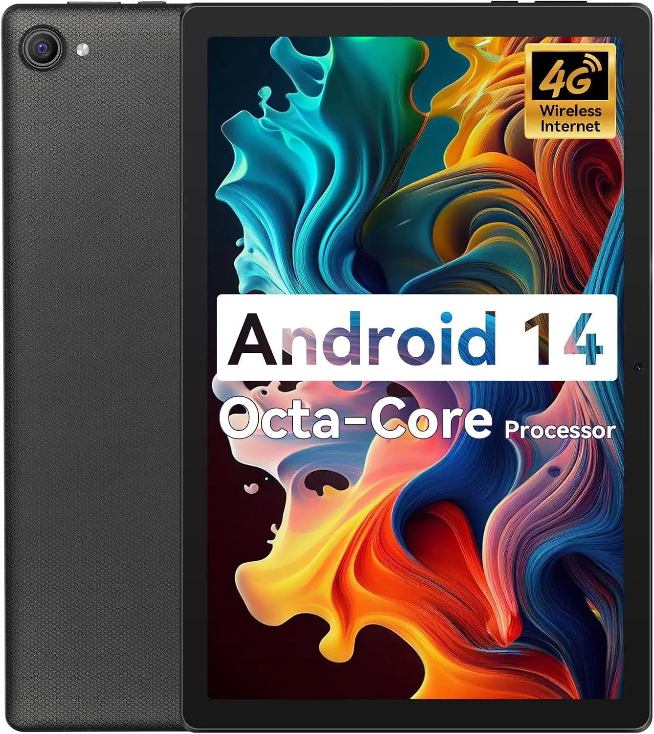 C10 Tablet 10.1 Inch Android 14 Phablet 8GB RAM 64GB ROM (1TB TF) Widevine L1 HD Octa-Core 2.0 GHz WiFi 6 Bluetooth 5.0 PC Pad