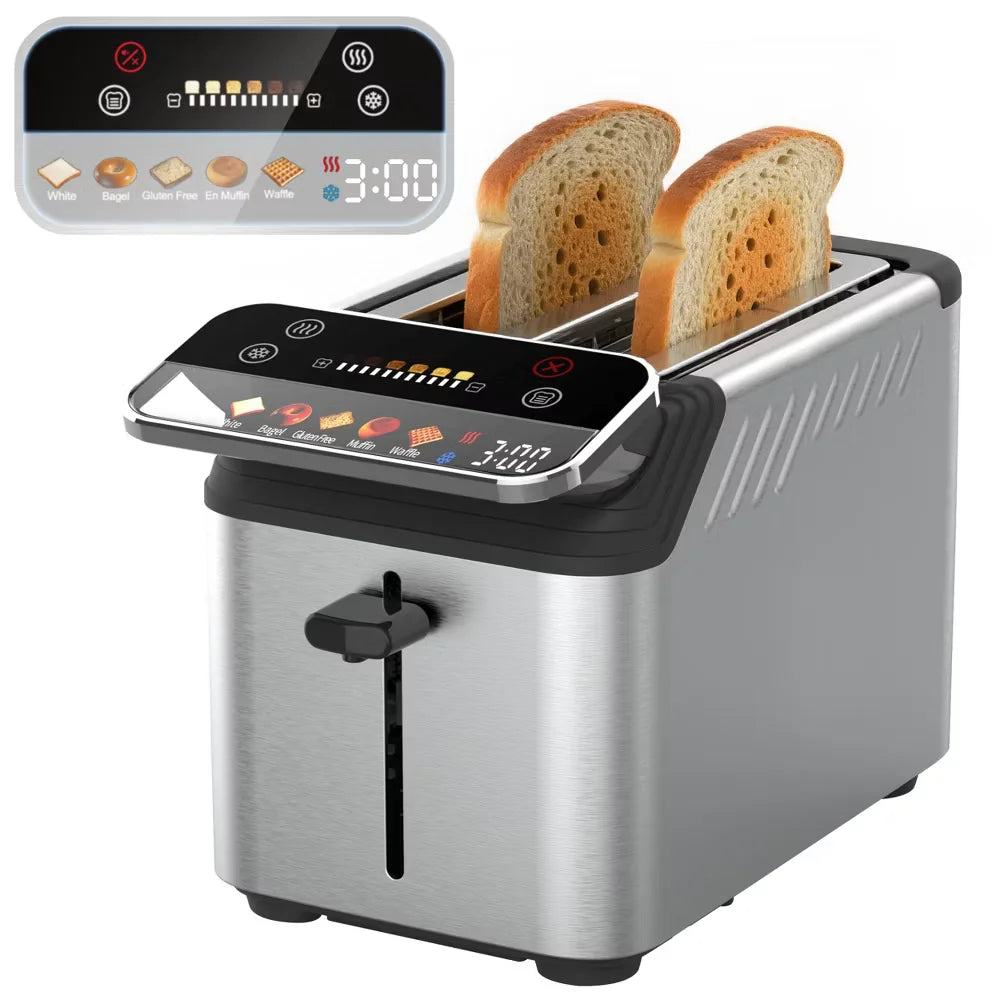 New 2-slice toaster, Smarter Screen and Easier Operation, Full Stainless Steel,5 Basic Functions