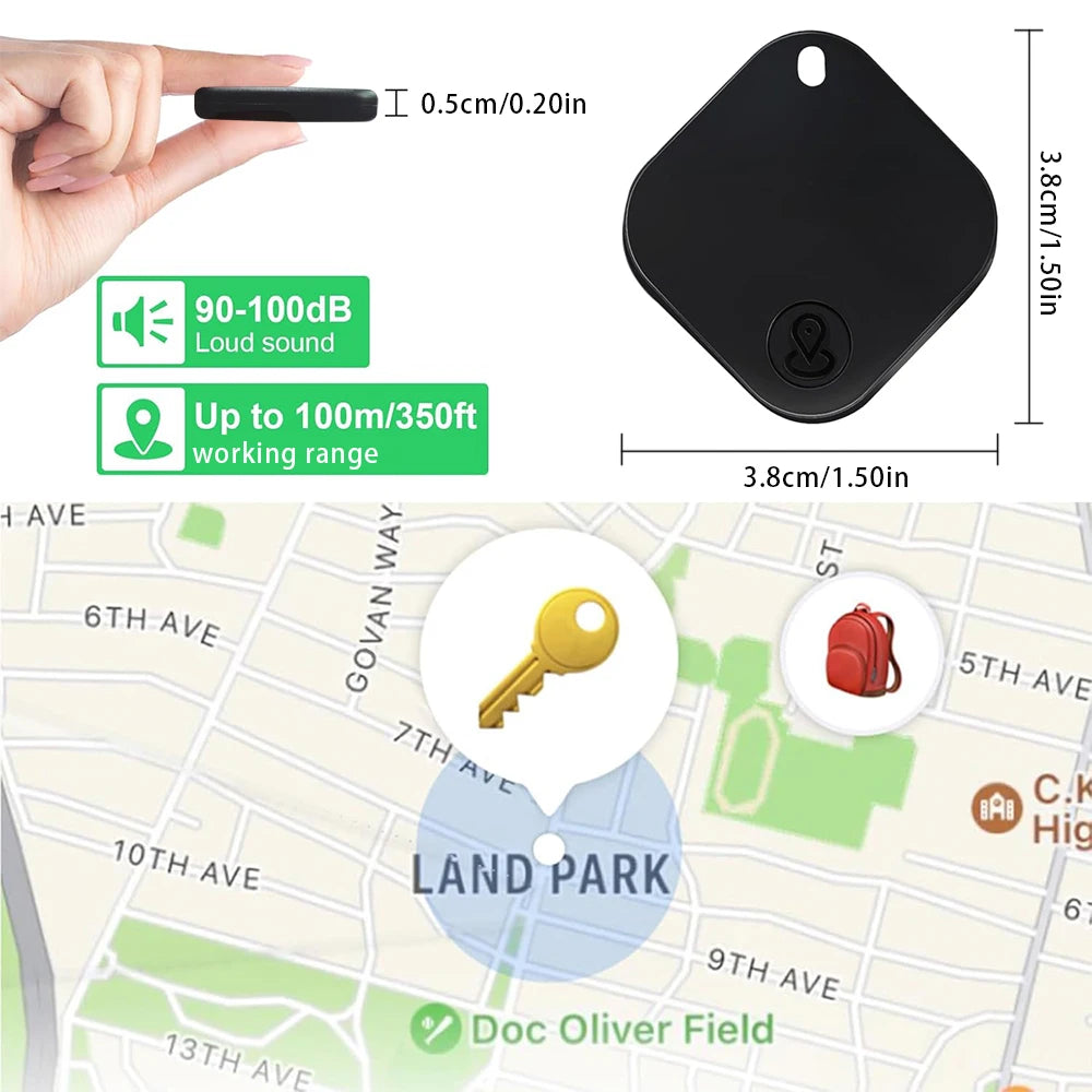 F1 Tracker Works with Apple Find My-MFi Certified Item Locator for Keys, Luggage, Wallet & Backpacks, No App Required, iOS Only