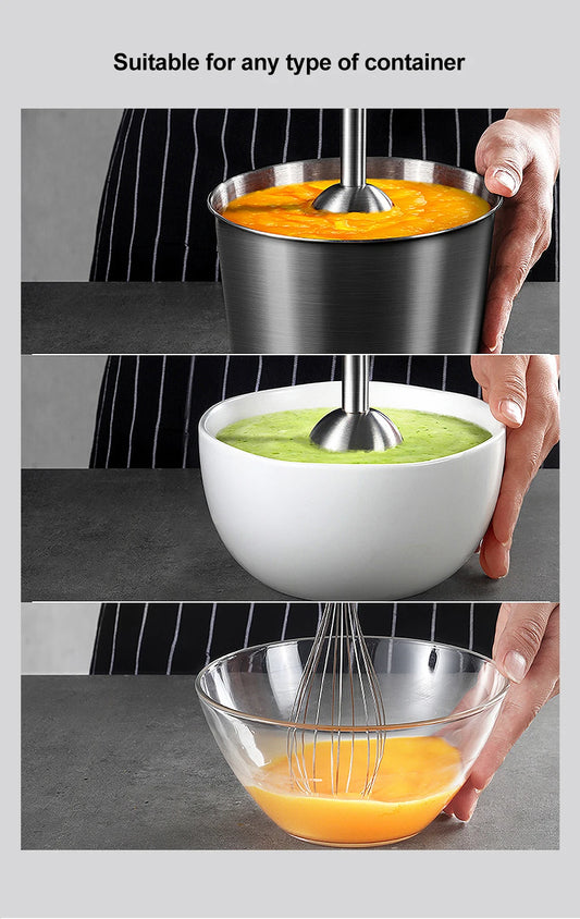 4 in 1 High Power 1200W Immersion Hand Stick Blender Mixer Includes Chopper and Smoothie Cup Stainless Steel Ice Blades