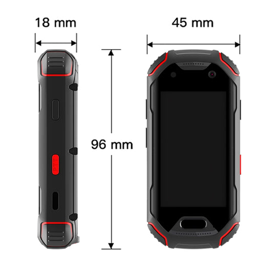 Atom, The Smallest 4G Rugged Smartphone in The World, Android 9.0 Pre-Unlocked Smart Phone with 4GB RAM and 64GB ROM