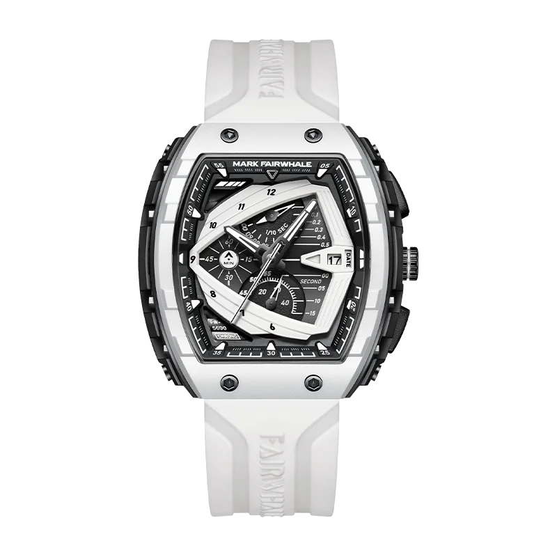 Luxury Tonneau Quartz Men's Watch Calendar Luminous Waterproof Chronograph Sports Watches for Men Montre Luxe