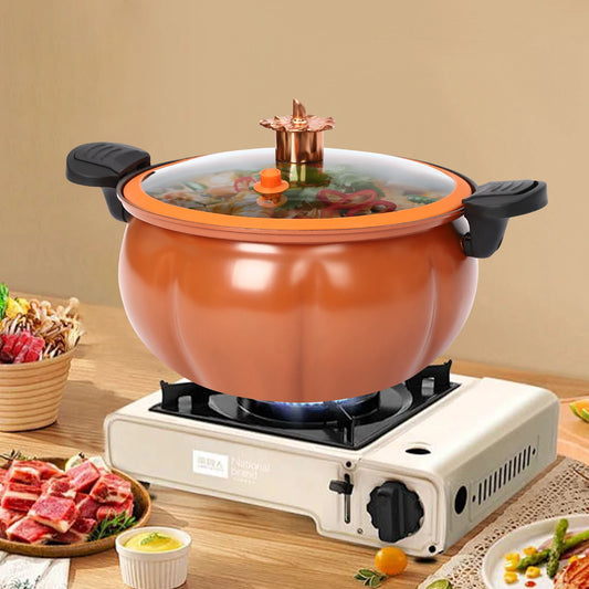 8L Capacity Micro Pressure Cooker Pot with Safe Low Pressure Design for Fast Even Heating Suitable for Gas Stoves & Open Flames