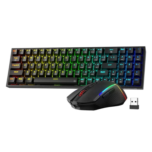 BS136 Gaming Keyboard & Mouse Combo, 75% K628 Tri-Mode Wireless RGB Mechanical Keyboard and 7200 DPI Gamer Mouse Bundle