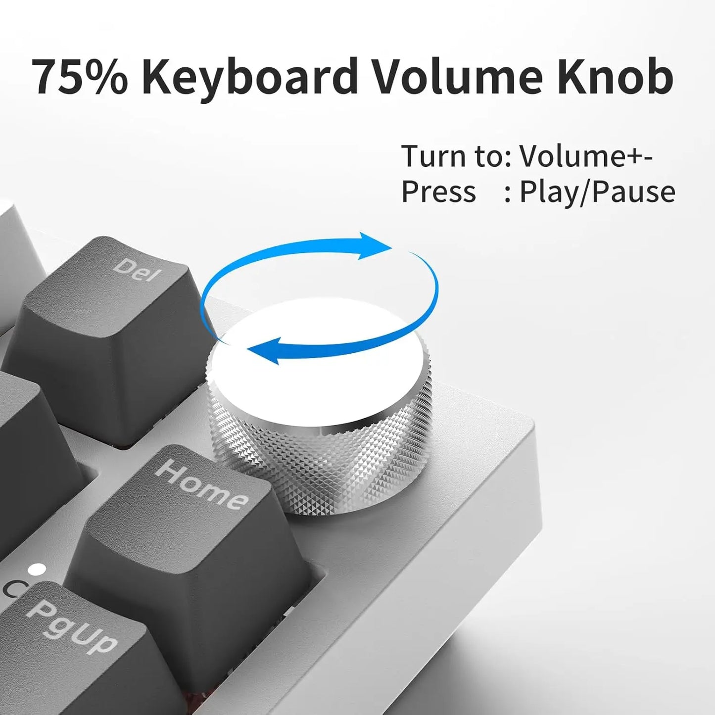AK820 Wired Gaming Keyboard Red Switch 75% Layout Ergonomic Hot-swappable Detachable Cable