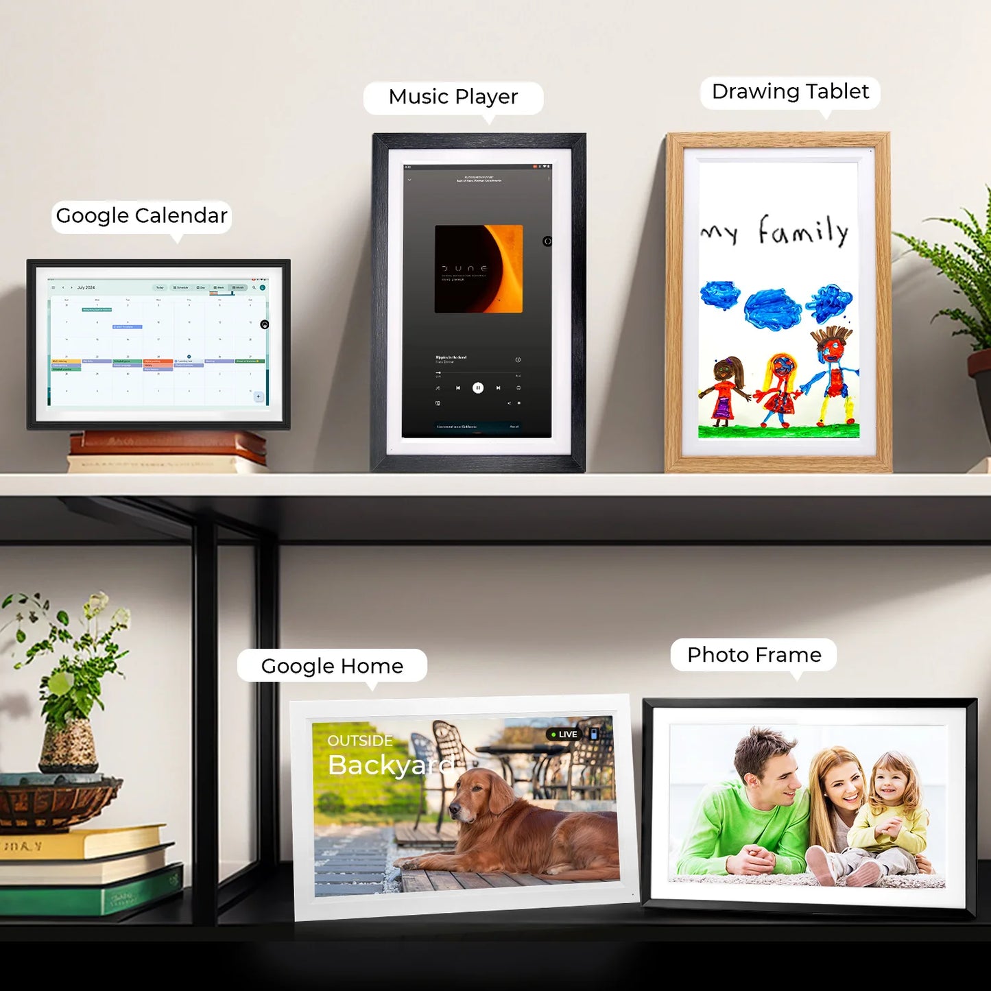 15.6 Inch Smart Display Canvas touchscreen Google Calendar & Home Hub & Assistant Smart TV