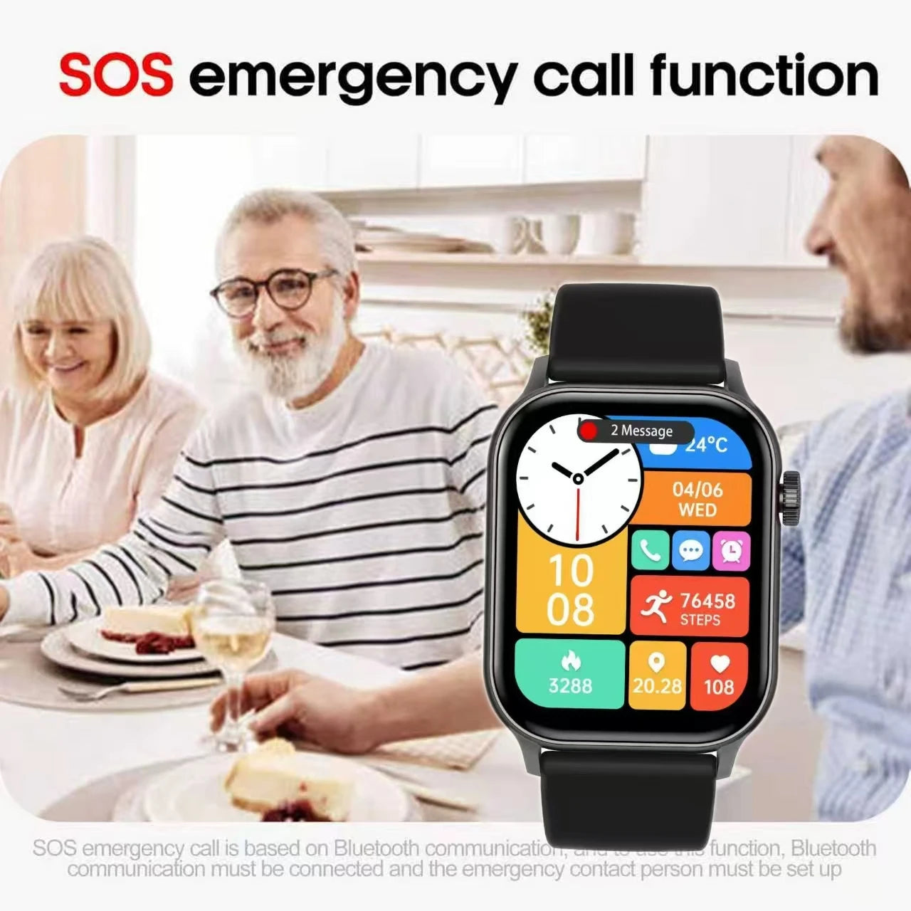 Fitness Tracker Heart Rate Blood Pressure Watch Blood Oxygen Monitor Pedometer Step Counter Activity Tracker Big Fitness Tracker