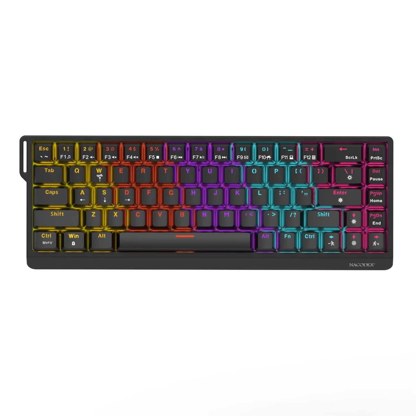 NK68 V2 Wired Mechanical Gaming Keyboard, Red Switch, Full Hot-Swappable, RGB Streamer Light, 68 Keys for Gaming & Office