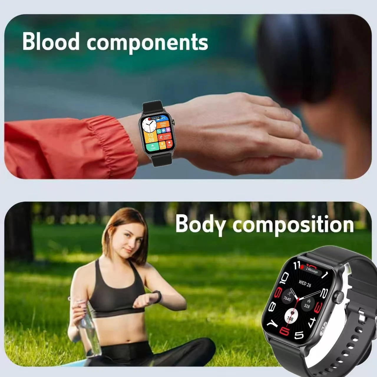 Fitness Tracker Heart Rate Blood Pressure Watch Blood Oxygen Monitor Pedometer Step Counter Activity Tracker Big Fitness Tracker