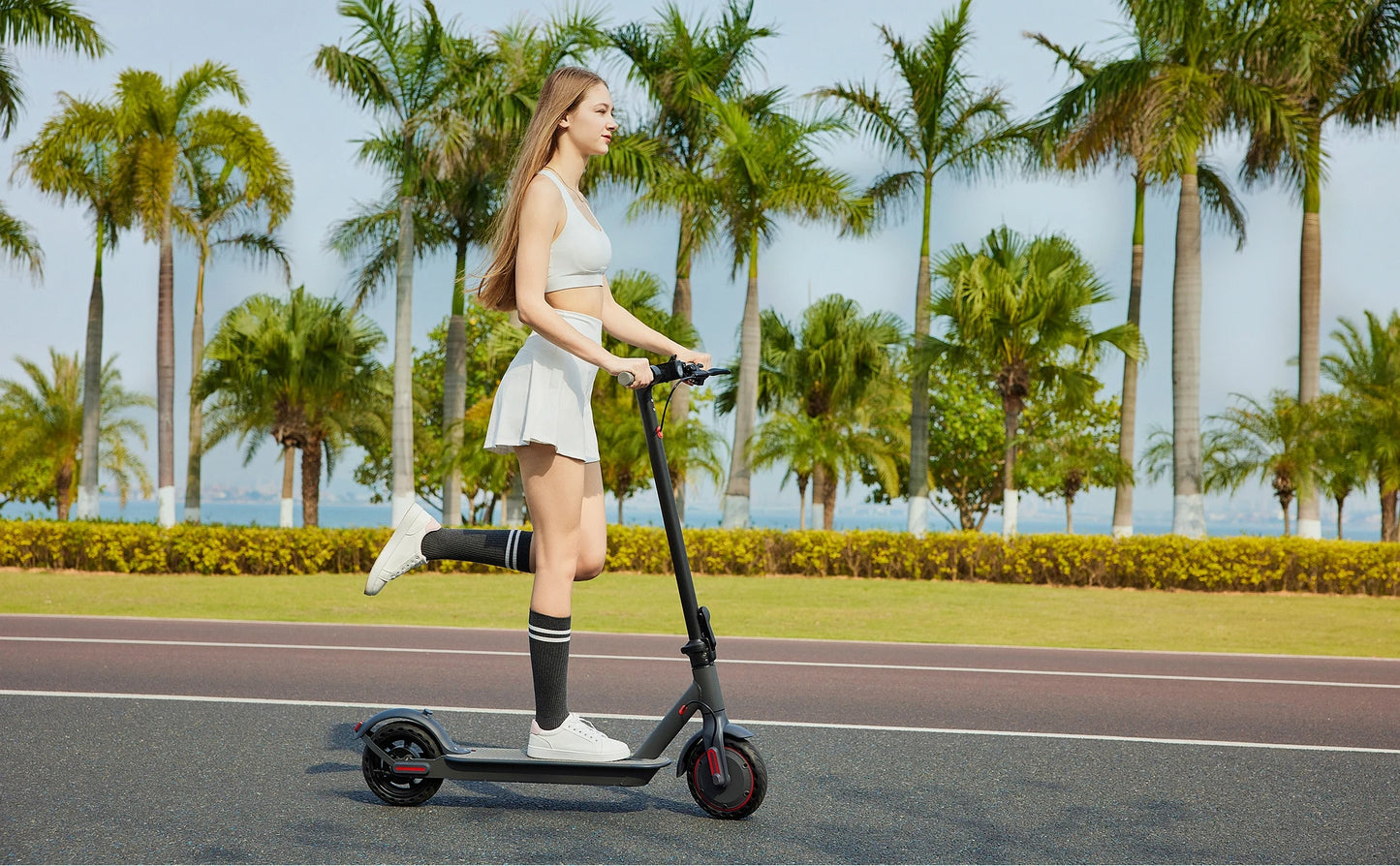 Electric Scooter 36V 10.5AH High-Capacity Battery 21Miles Long Range 19Mph 350 Motor 8.5Inch Tyres Foldable Escooter