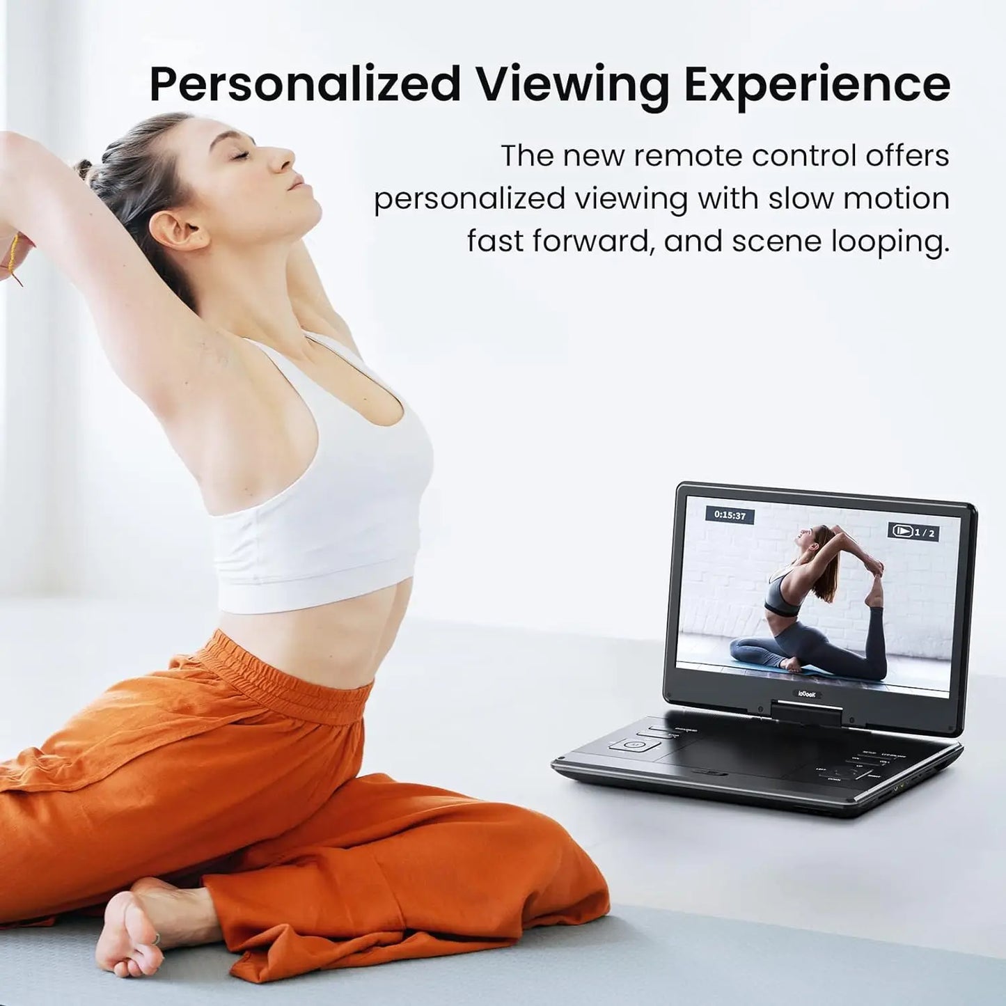 15.9" Portable DVD Player - with 14.0" Large HD Screen, 6 Hours Rechargeable Battery, High Volume Speakers