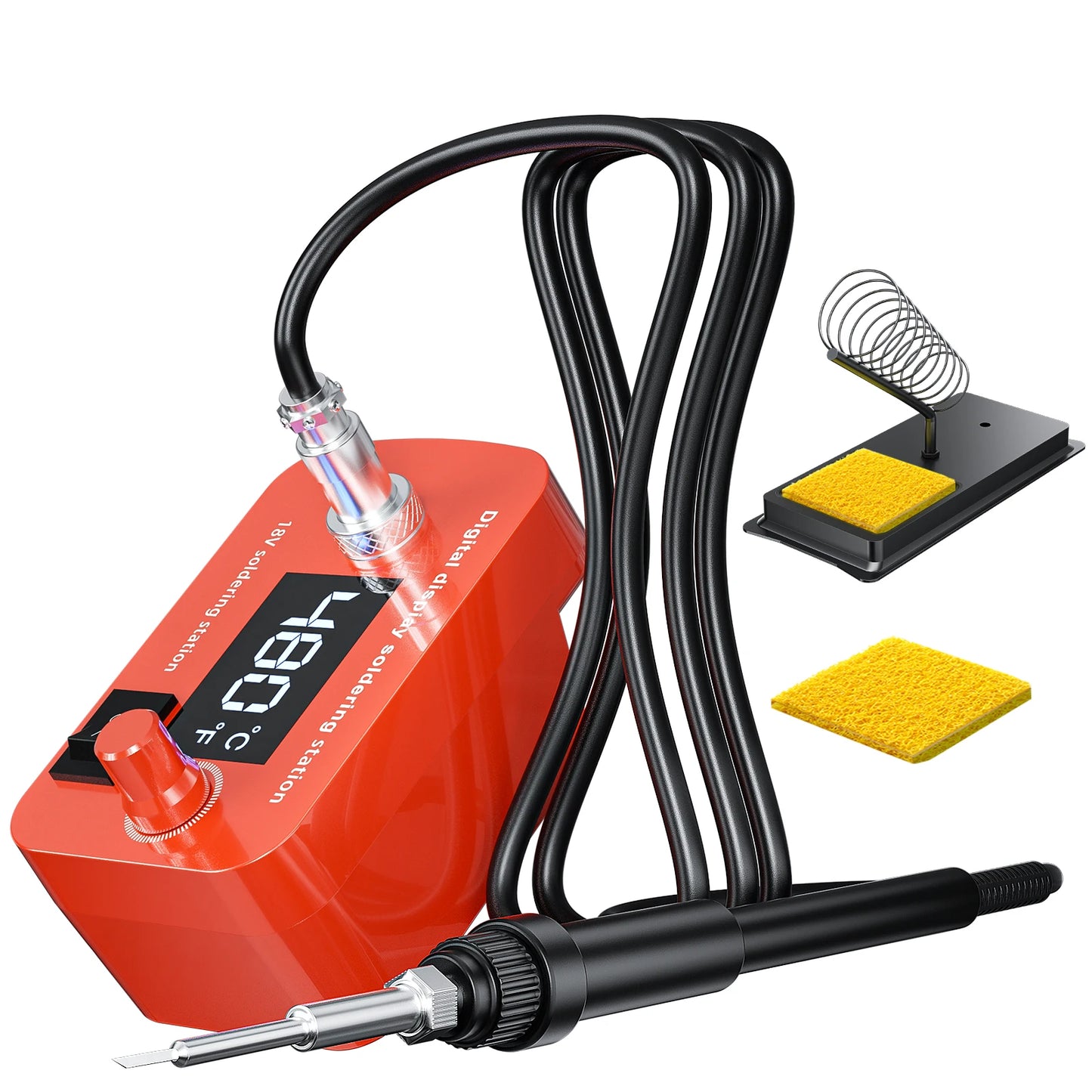 Electric Soldering Iron Adjustable Temperature Welding Machine LCD Digital Display Repair Tools For Milwaukee M18 18V Battery