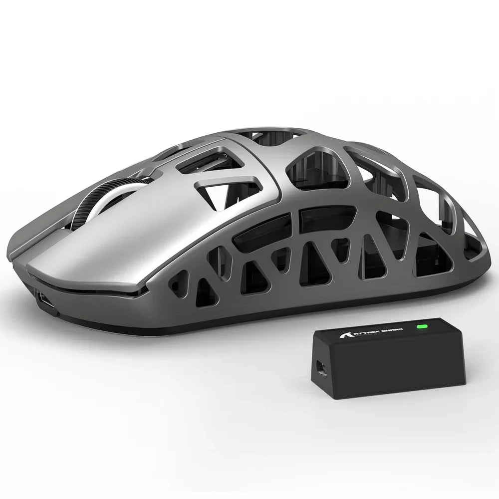 R3 Magnesium Alloy Gaming Mouse 8K SUPERLIGHT 8000Hz 6 Adjustable DPI up to 26000 PAW3395 BT/2.4G Wireless/Wired