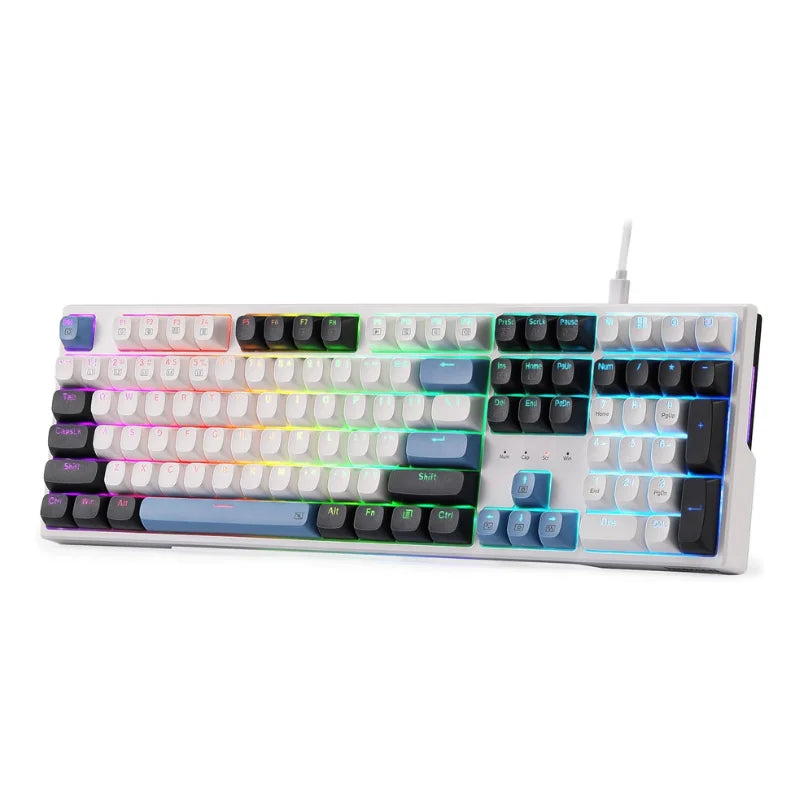 K668 Wired Gasket RGB Gaming Keyboard, 108 Keys Mechanical Keyboard w/Extra 4 Hotkeys, Upgraded Hot-swappable Socket