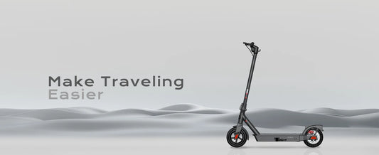 B17 Electric Scooter: 500W motor, top speed 19MPH, range 20 miles, 8.5 " tires, folding design, double braking system.
