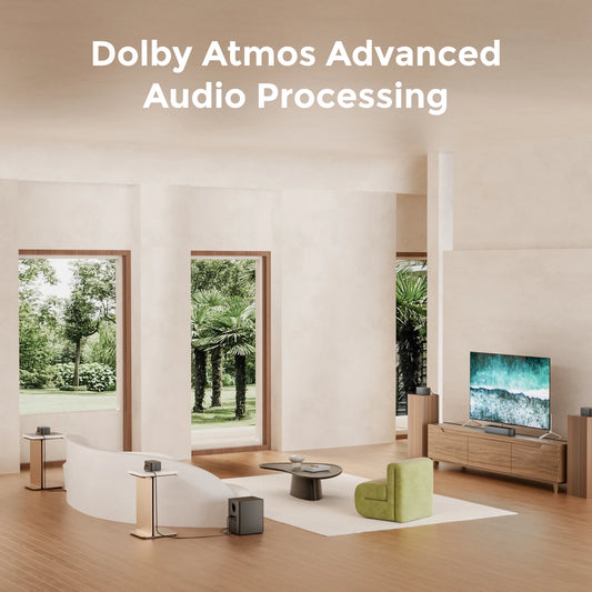 Poseidon D80 Boom 7.1ch 500W Dolby Atmos Soundbar, Wireless Subwoofer & 4 Surround Speakers, Home Theater TV, APP Control