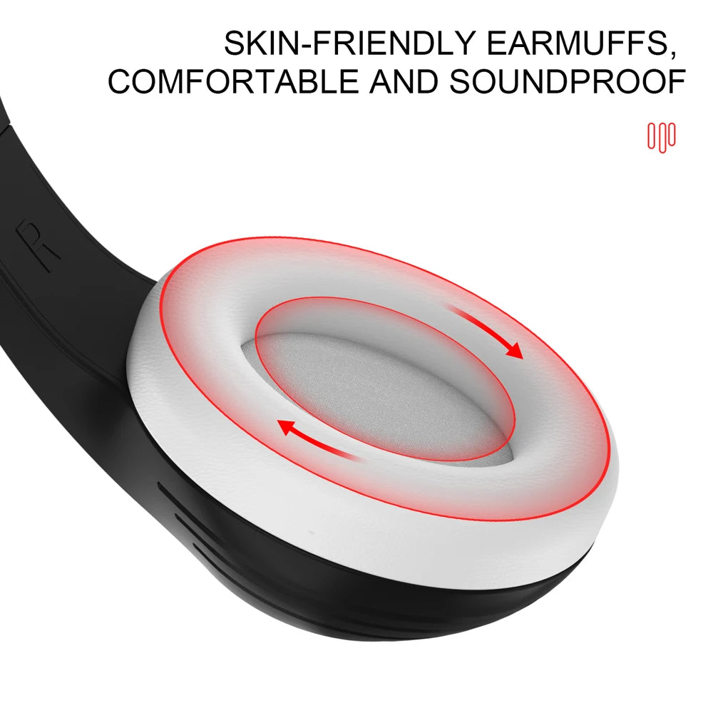 3.5mm Wired Over-Ear Headphones with Mic, Noise Cancelling, Stereo Bass, Soft Earmuffs for Gaming PC/PS4/PS5/XBOX/Laptop/Phone