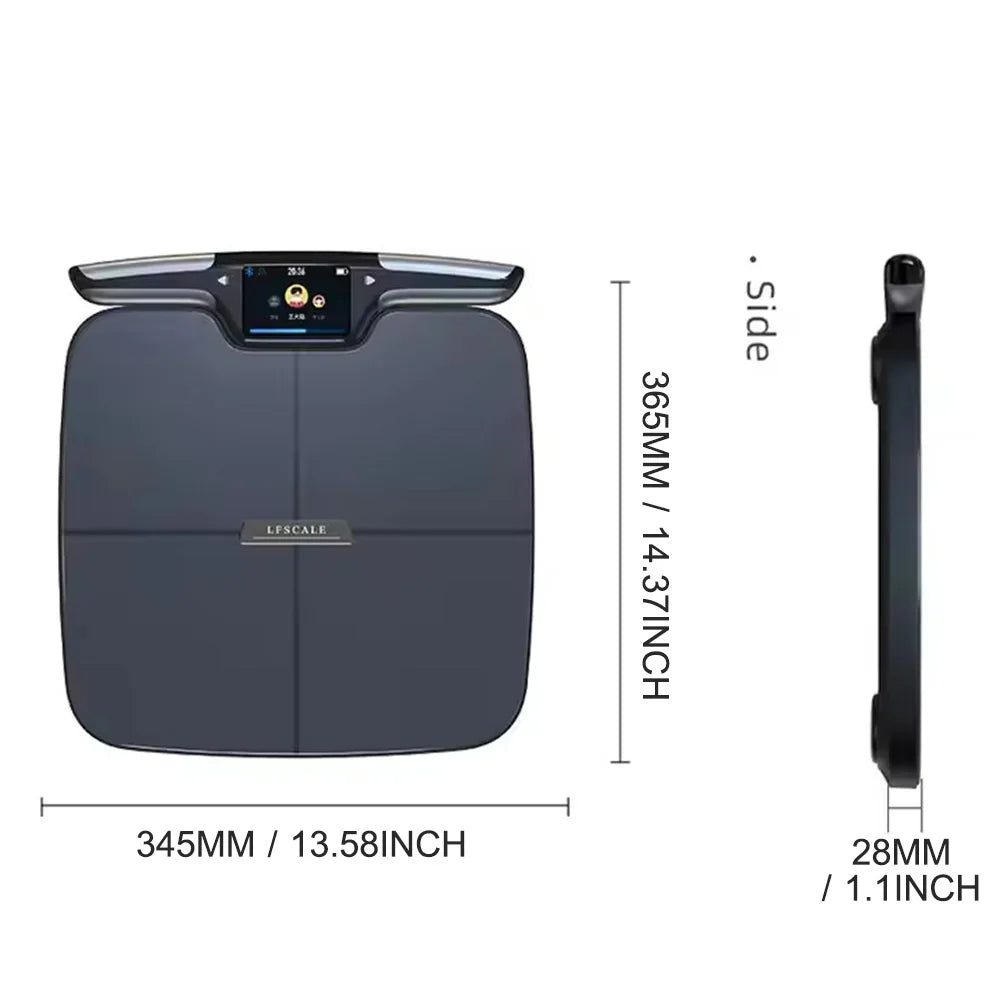 Smart Scale 8-Electrode Total Body Composition Analyzer with Hand & Foot Electrodes for Segmental Muscle Fat Analysis