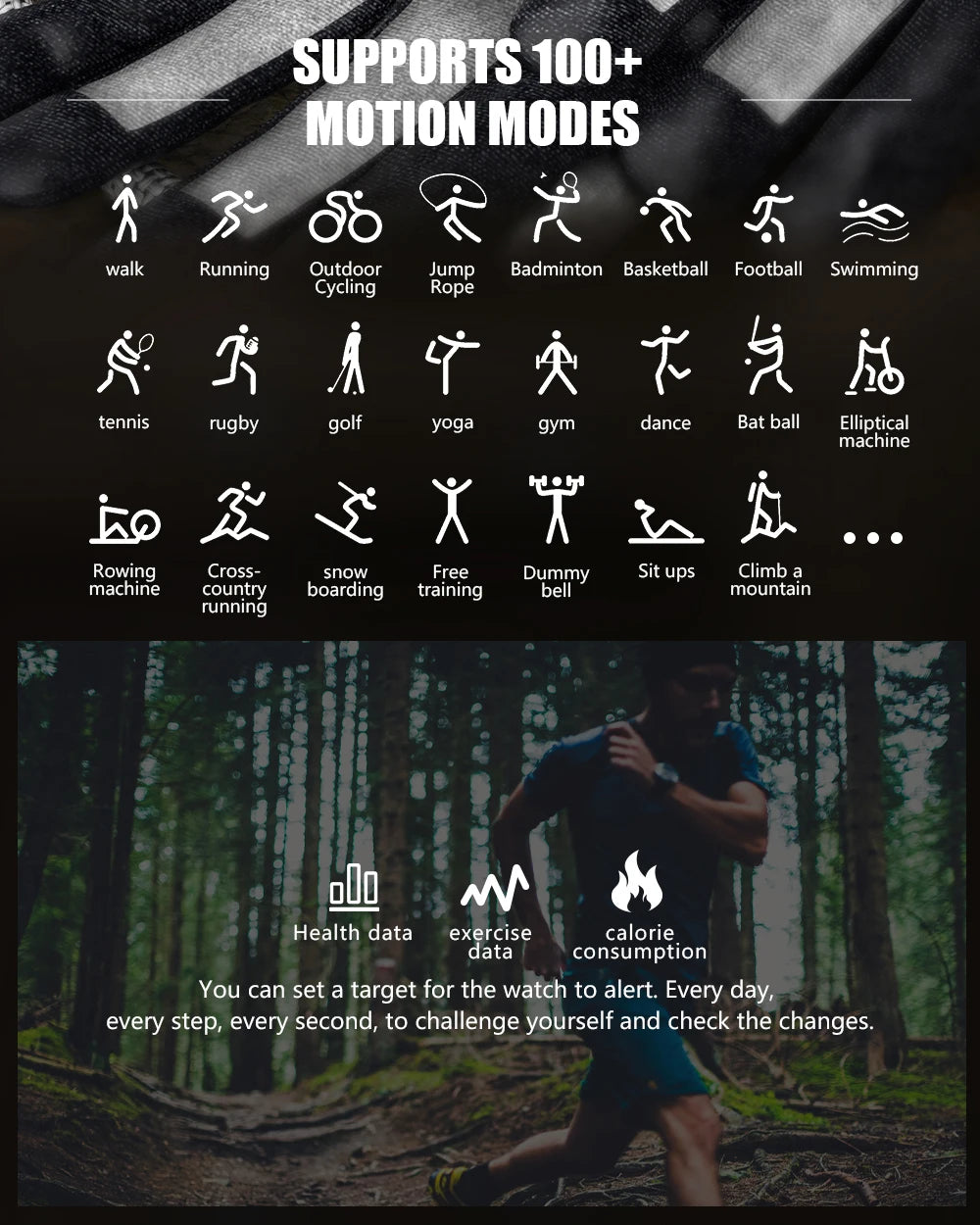 Smart Watch 1.39" Fitness Trackers With Sleep Monitor,1ATM Deep Waterproof,Long battery life,for iPhone and Android