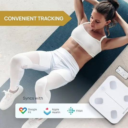 Smart Bluetooth Body Fat Scale, Highly Accurate Digital Bathroom Analyzer for Weight, Muscle, Visceral Fat & More