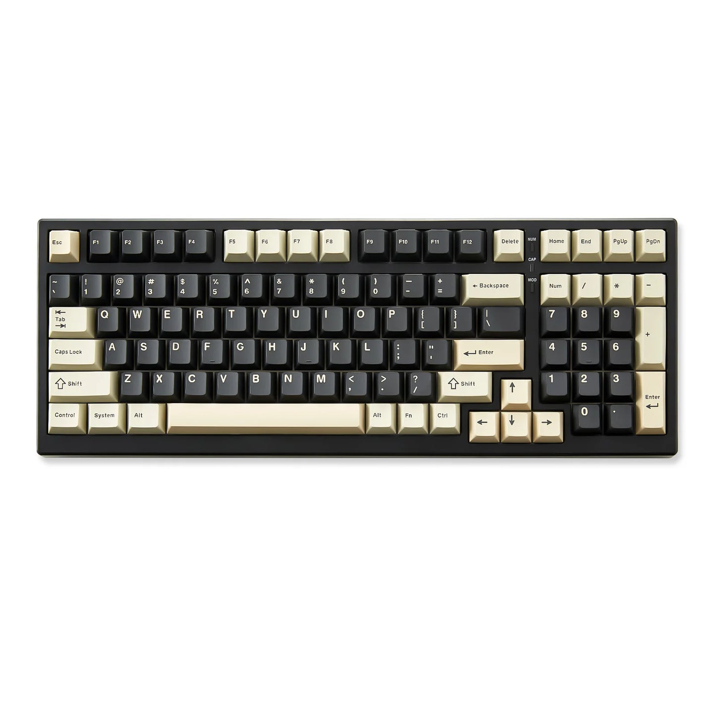 YZ98 White Full Size Mechanical Gaming Keyboard, Vintage 99 Keys Hot Swap Gasket 98% Layout Wireless RGB Backlit Keyboard