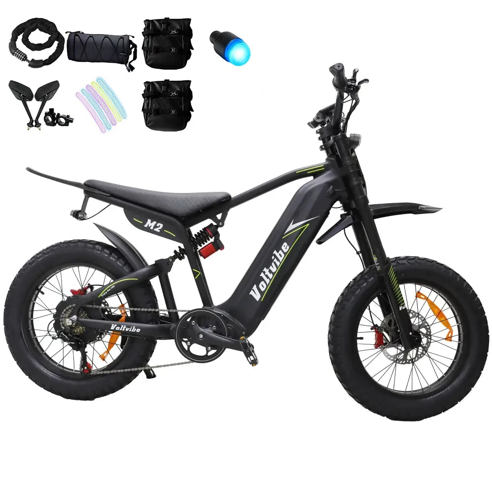 DM01 2000W Moto Electric Bicycle 60V30AH Battery Color Display 42 MPH E Bike UL2849