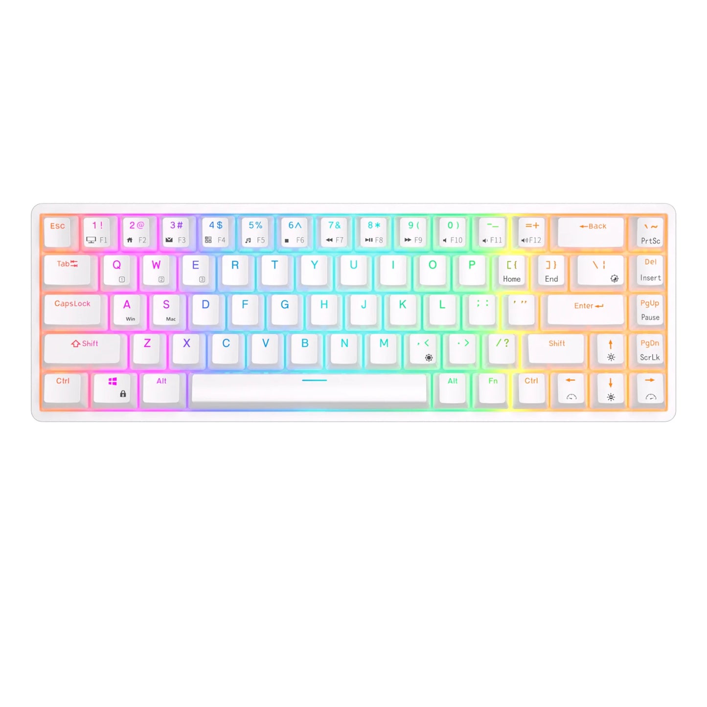 Royal Kludge RK837 Mechanical Keyboard 68 Keys 65% Compact 2.4G Wireless Bluetooth Gamer Keyboard RGB Backlight Hot Swappable
