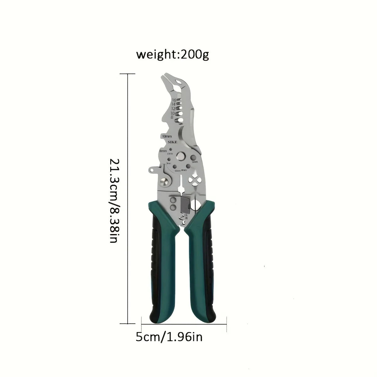 1pc Industrial-Grade Multifunctional Wire Stripper Crimper Cable Cutter Pliers Adjustable Automatic Wire Stripper
