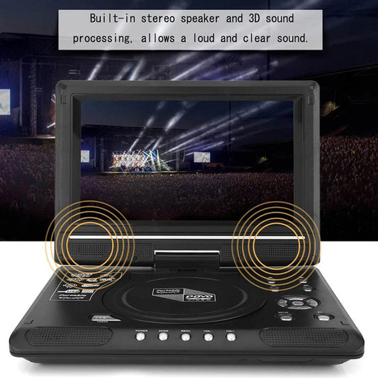 9.8 Inch 16:9 Widescreen 270° Rotatable LCD Screen Home Car TV DVD Player Portable VCD Compact Disc MP3 Viewer with Game